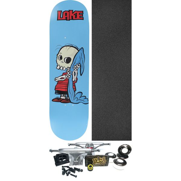 Lake Skateboards Blanket Boy Blue Skateboard Deck - 8.5" x 32.5" - Complete Skateboard Bundle